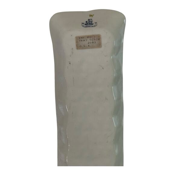 Belleek Ireland Mint Tray Dish Irish Shamrock Basketweave Porcelain - Picture 5 of 5